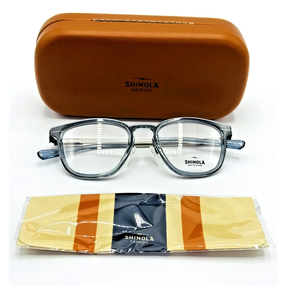 Shinola by Flexon Eyeglasses Frame SH37001 050 Crystal Smoke Full Rim 50-20-145